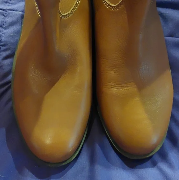 Lucky Brand Generall Tall Leather Riding Boots Fur Cuff - Picture 4 of 9